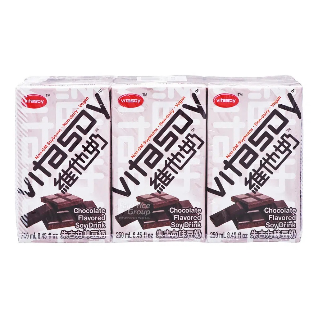 Vitasoy Soya Bean Packet Drink Chocolate 6 x 250ml BrandVitasoy