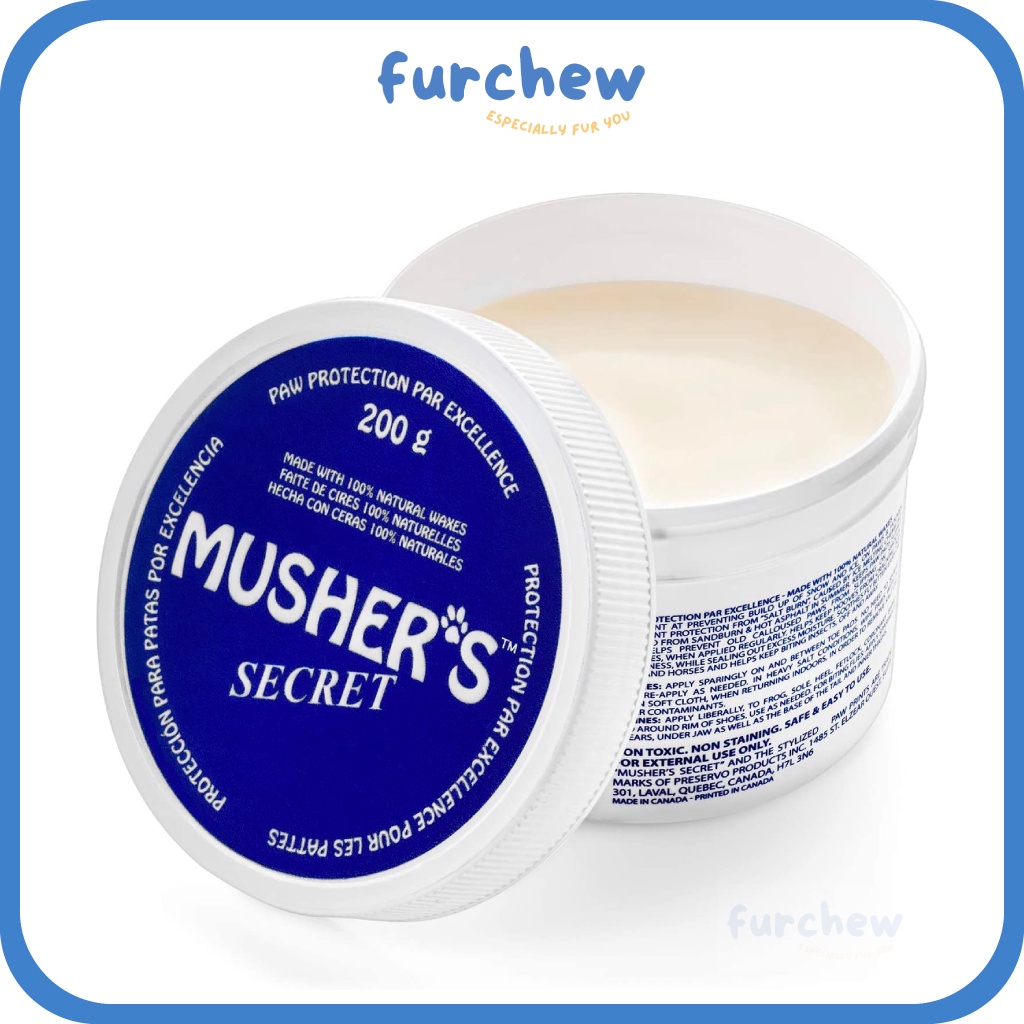 [SG] Mushers Secret Dog Paw Wax 200g Paw Protection Against Heat, Hot