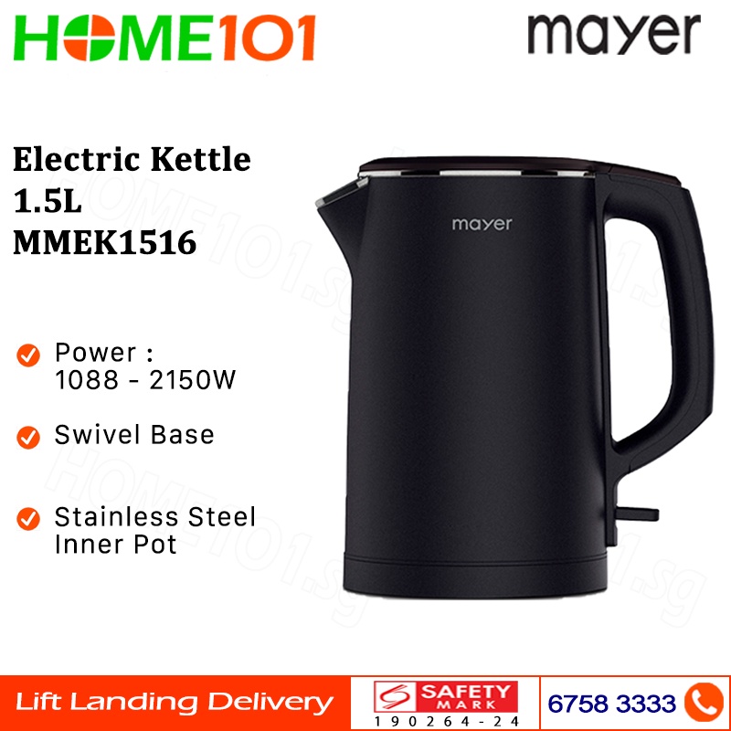 Mayer Electric Kettle 1.5L MMEK1516 Shopee Singapore