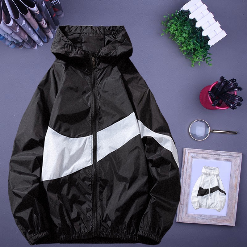 Pullover windbreaker hot sale with hood