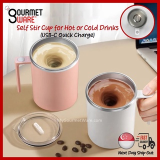 New Automatic Stirring Magnetic Cup Drink Items Stainless Steel Coffee Milk  Stirring Cup Creative Stirrer Cute Mug Drinkware Bar