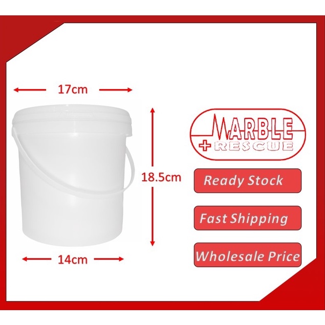 Pack Of 4 Paint Bucket With Airtight Lid, 20 L Rectangle Pail