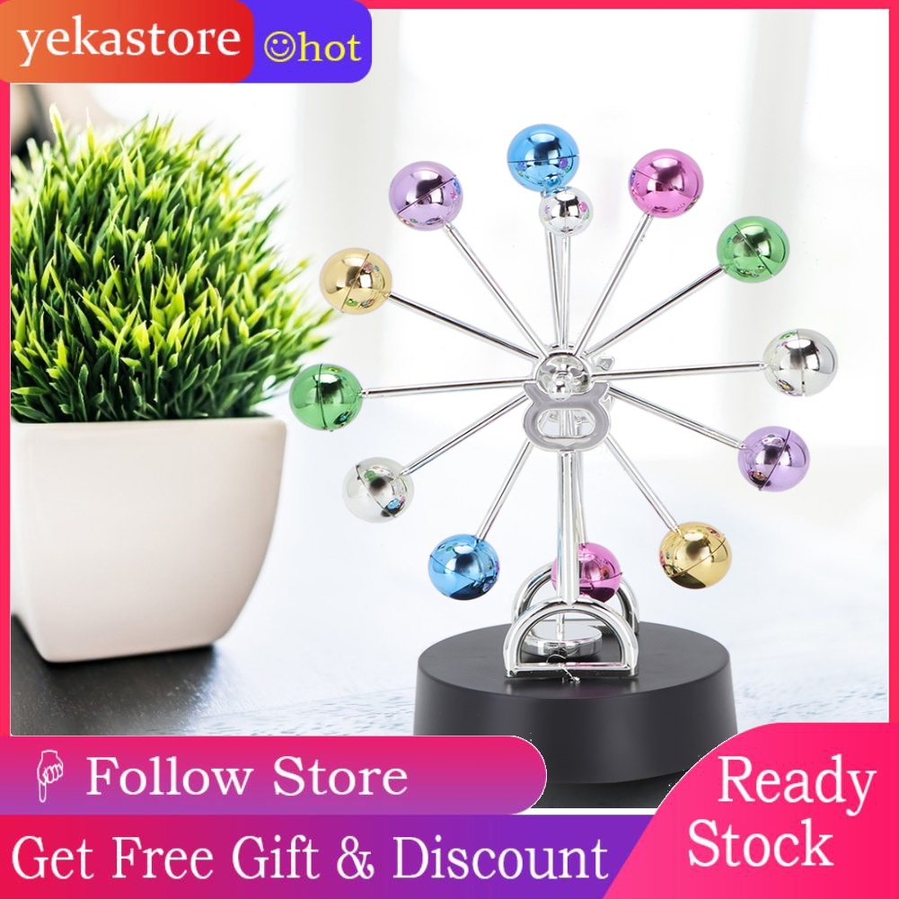💥HOT SALE💥Yekas Plastic Revolving Ball Rotation Perpetual Motion Home ...
