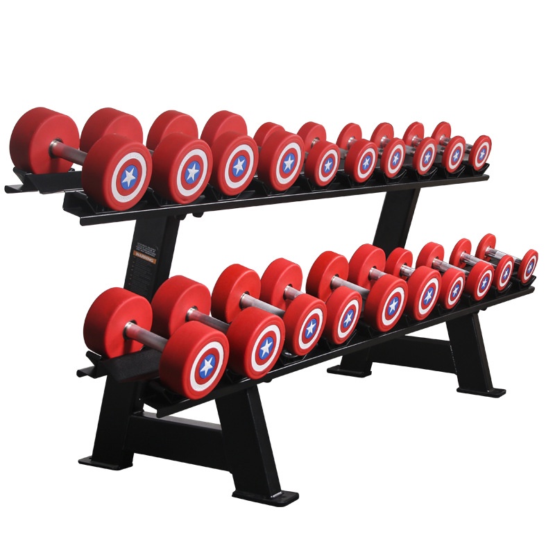🇸🇬SG Ready Stock Commercial 2 Tiers Dumbbell Rack double layer (10 ...