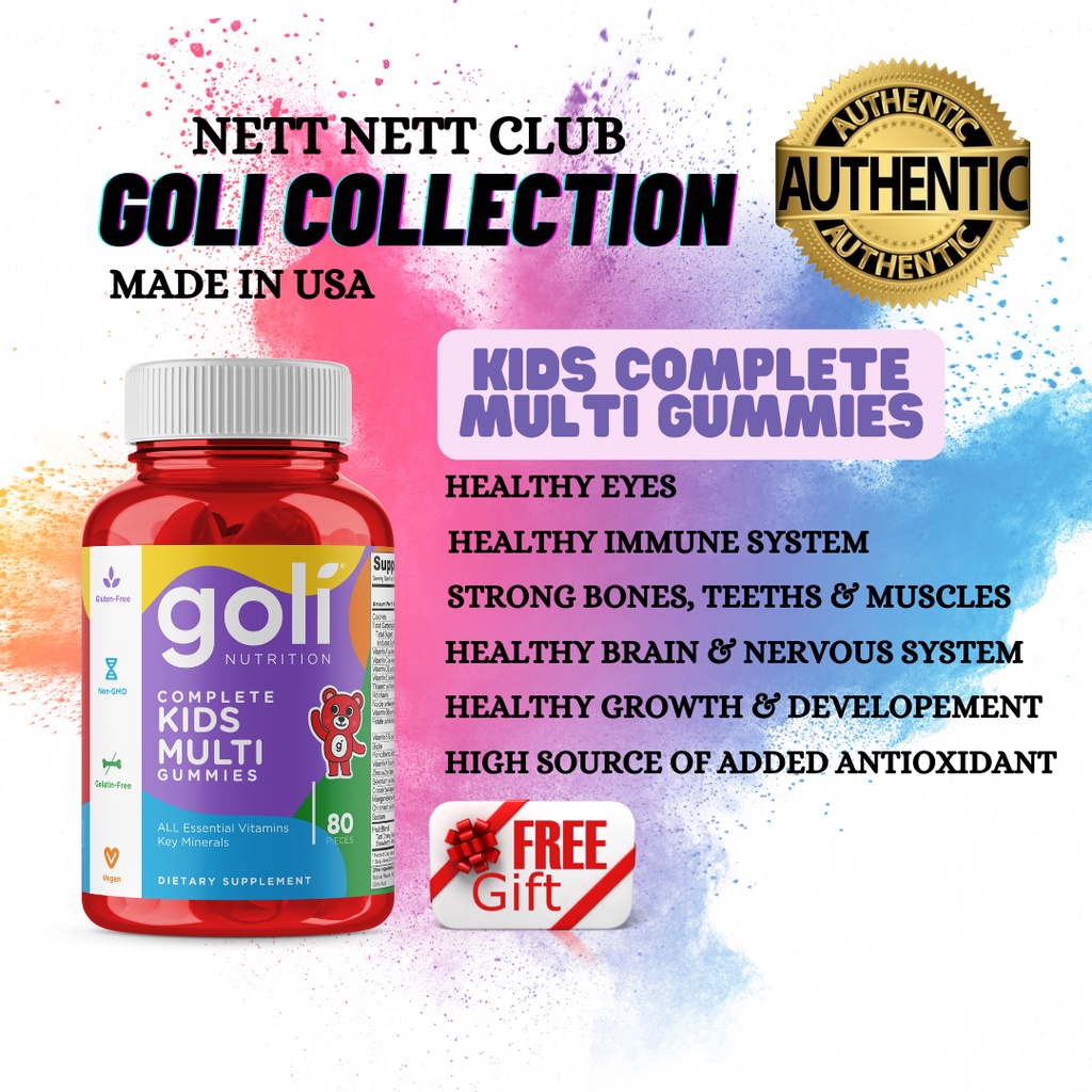 Goli Complete Kids Multi Gummies 13 Essential Vitamins and Minerals for