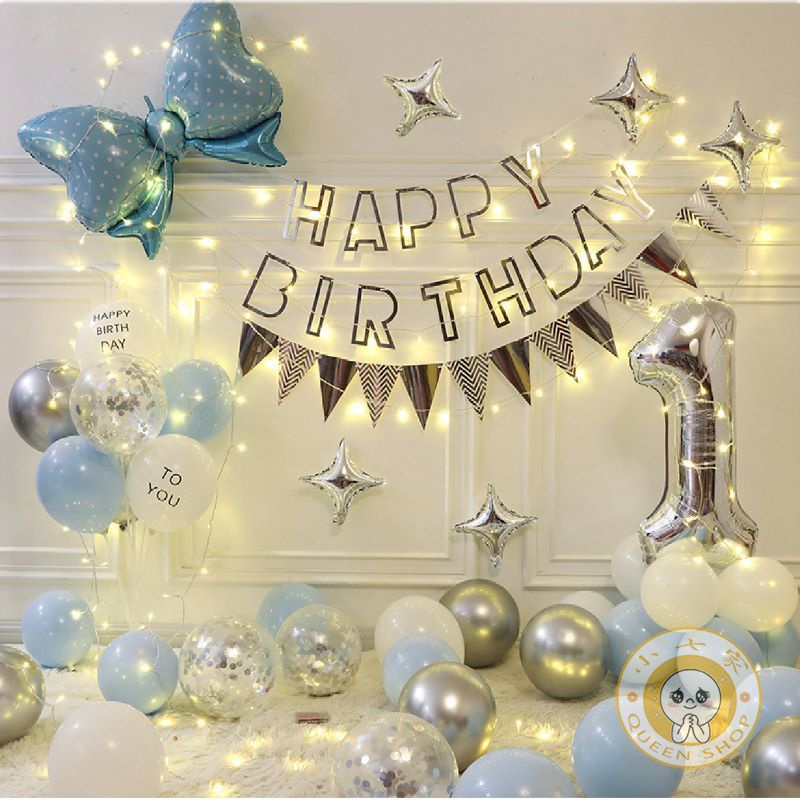 Kids Birthday Background Balloon Decoration Party Happy Birthday Theme ...