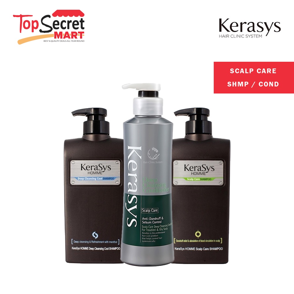 Kerasys Homme Scalp Care & Deep Cleansing Shampoo 550ml / Conditioner ...