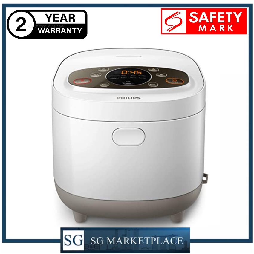 Philips HD4533 Rice Cooker. 8 Litres. Fuzzy Logic Smart 3D Heating. 3mm Ultra Thick Inner Pot