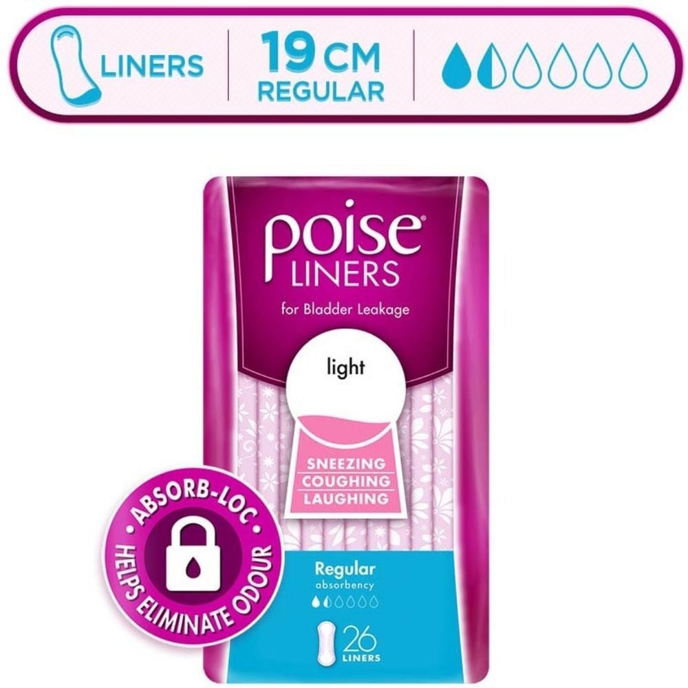 Poise Liners Regular 26's