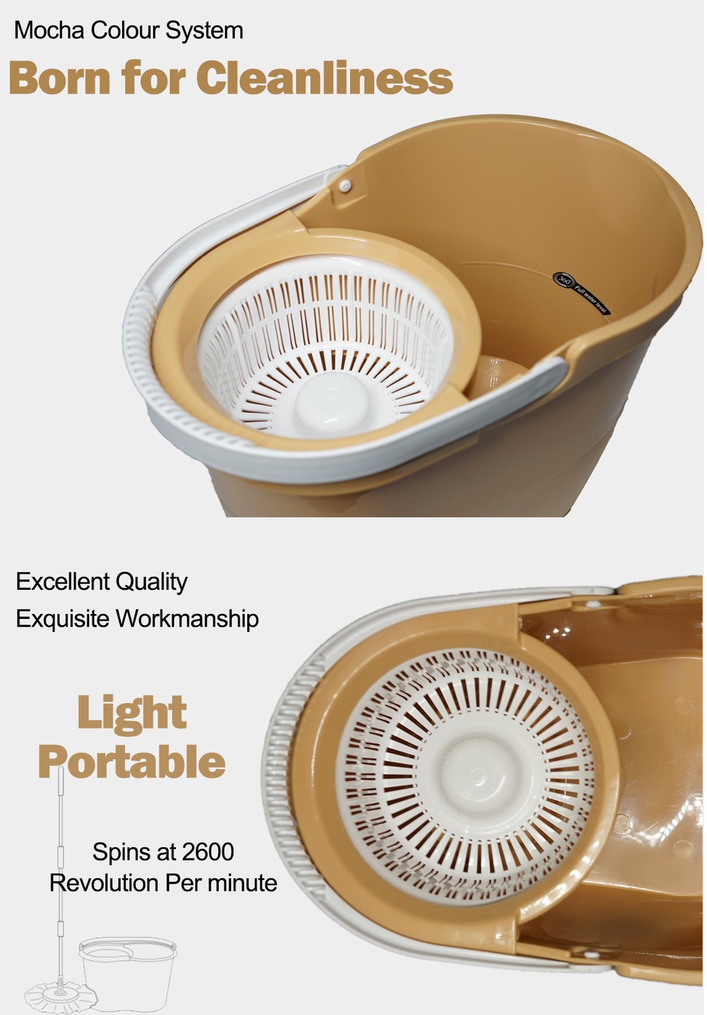 [SupaMop] Classic SH350 Hand Press Spin Mop Set 1 Year Warranty Free 2 ...