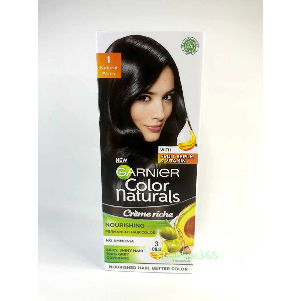 **Garnier Color Naturals Cream Permanent Hair Color**(Halal) Shopee