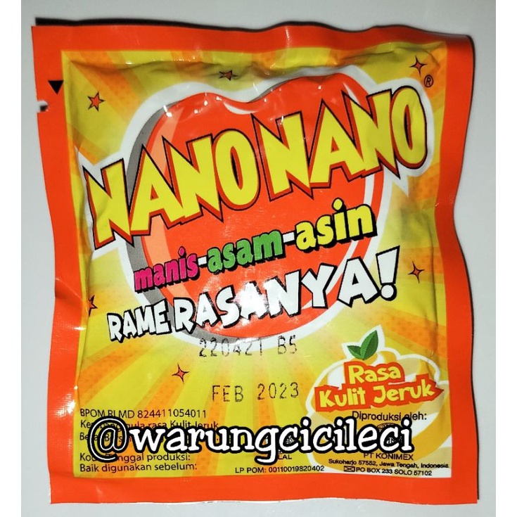 5-point Orange Peel Flavor NANO NANO Candy (12.5G) | Shopee Singapore