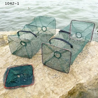 1PC Fishing Crab Trap Net Automatic Open Closing Wire Fish Crab