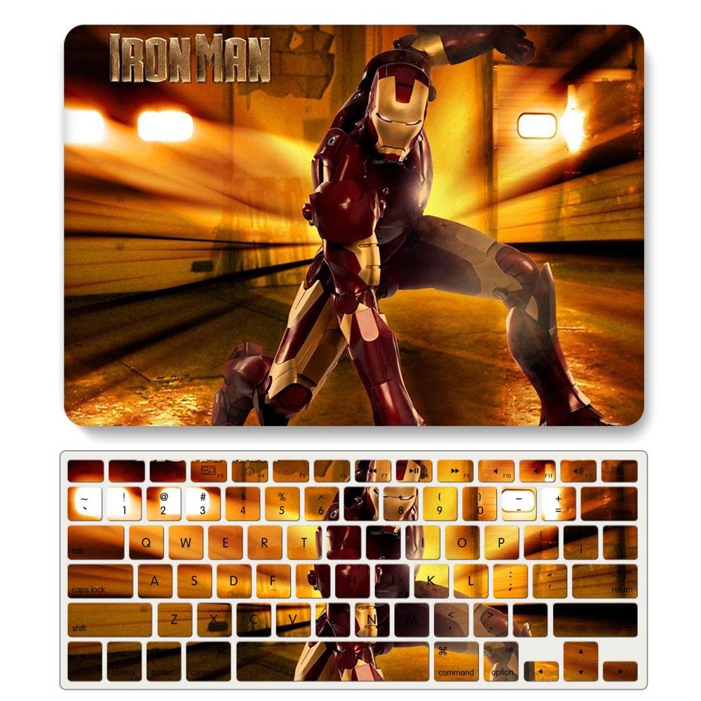 Marvel Avengers Iron Man CASE Ironman for MacBook New Pro Air 13 14 15 16 Casing Cover For 2024 M1 M2 M3 M4 Chip Models