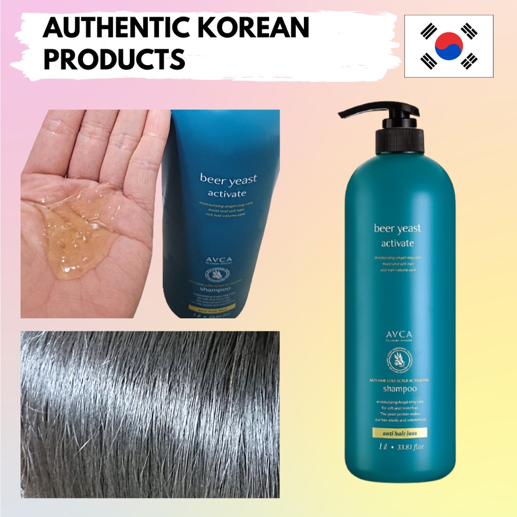 [AVCA] Beer Yeast Scalp Care Hair Loss Shampoo 1000ml Shopee Singapore