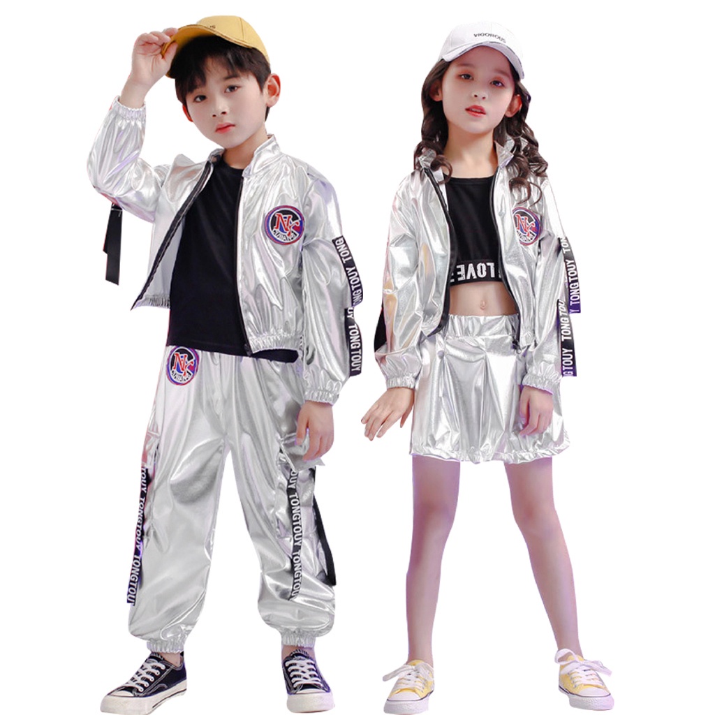 Dancewear Hip Hop Clothing Girls Jazz Dance Costume Long Sleeve