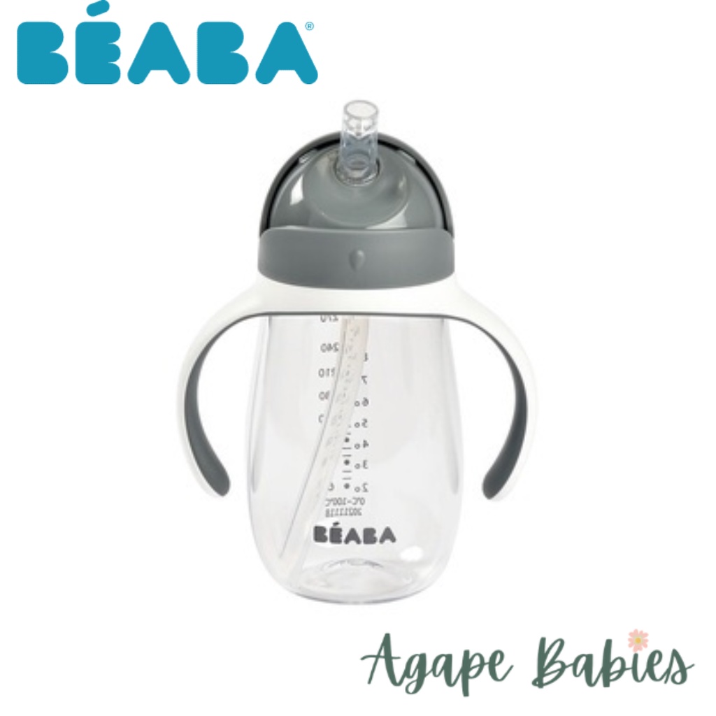 913534 Beaba Straw Cup 300ml Mineral Grey Shopee Singapore