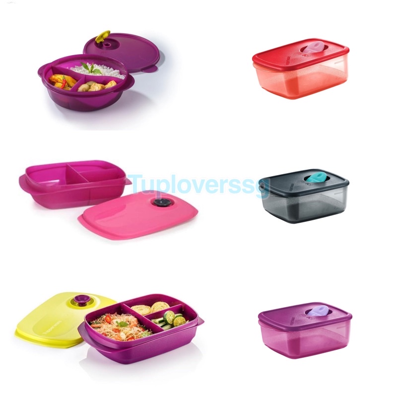 MICROWAVE SAFE! BPA FREE! Tupperware Reheatable Divided Lunch Box 1L Shopee Singapore