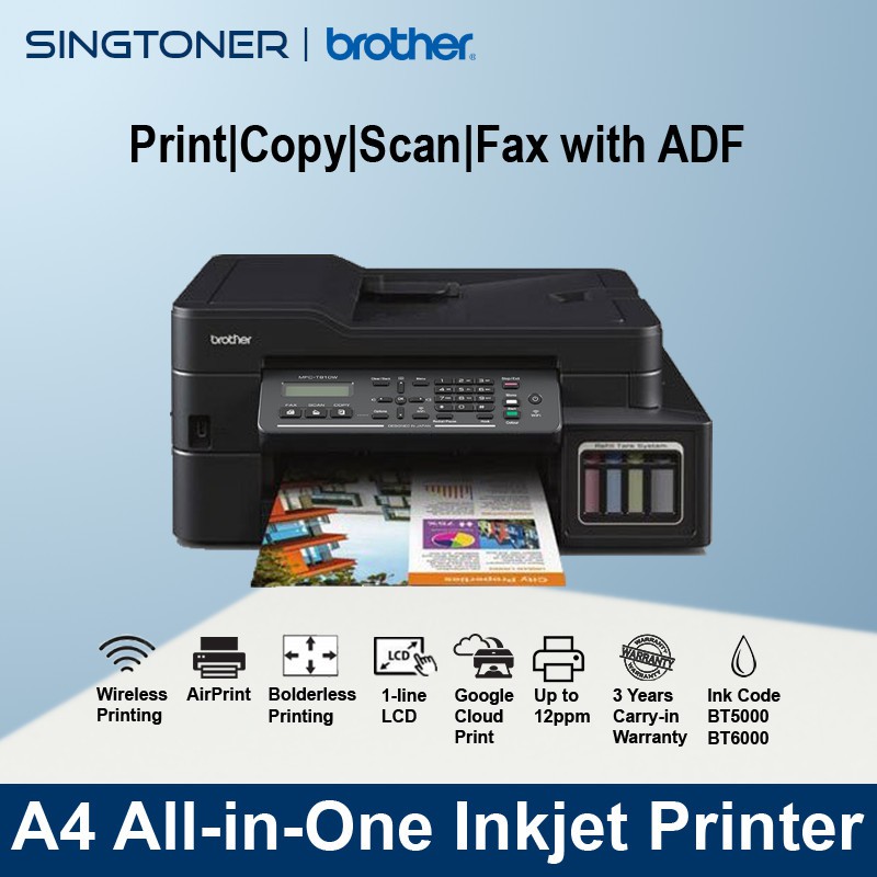 Brother MFCT810W Wireless 4 IN 1 Colour Inkjet AllinOne Duplex