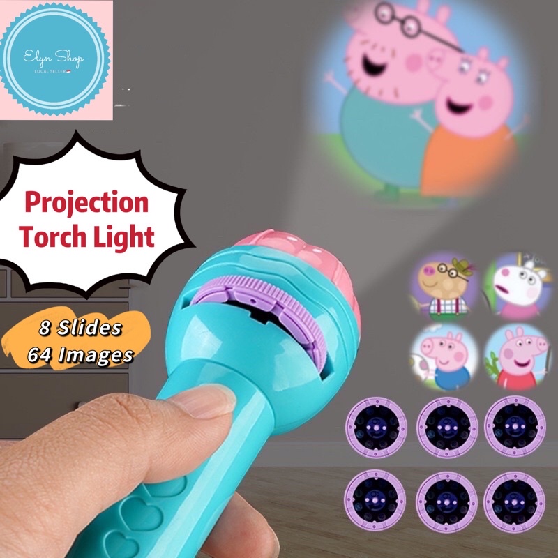 Torch Projection Flashlight Kids Sleep Light Toys Baby Bedtime ...