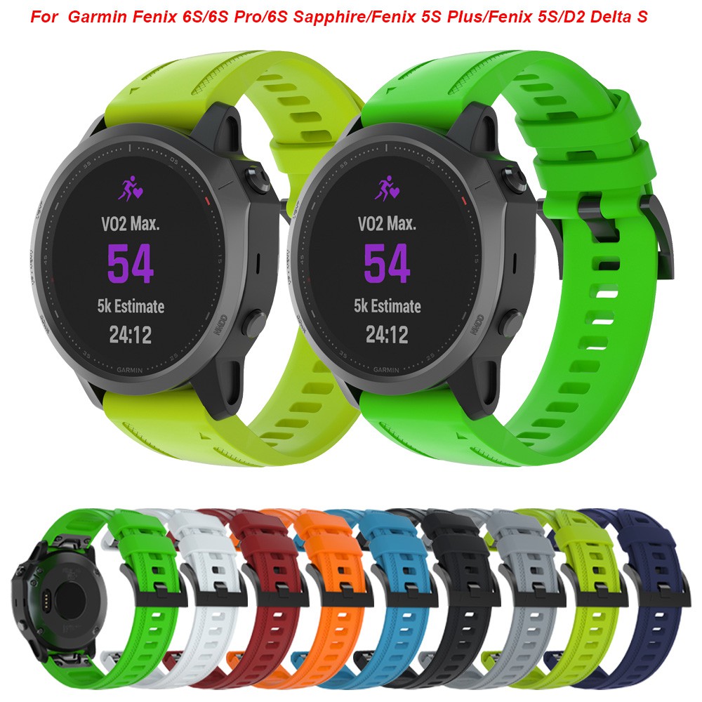 for Garmin Fenix 6S 6S Pro 6S Sapphire Fenix 5S 5S Plus D2 Delta S Quick Release Band Silicone Watch Strap 20mm Shopee Singapore