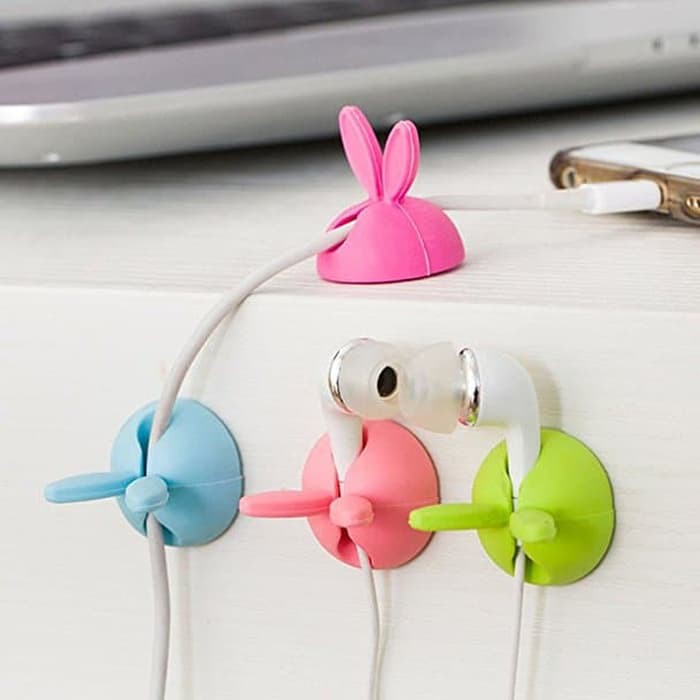 Rabbit Motif Cable Clips (contains 4 pcs) | Shopee Singapore