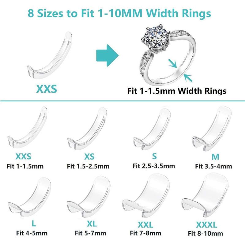 Invisible Size Adjuster/Transparent Invisible Trim Ring/Jewelry Filter Ring Suitable for Adjusting Ladies Ring Size