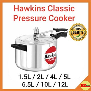 HAWKINS Classic CL50 5-Liter New Improved Aluminum Pressure Cooker, Small,  Silver