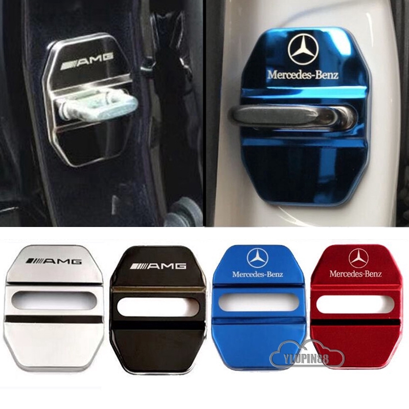 Car Door Lock Protection Cover Case Stainless Steel Door Latch Car