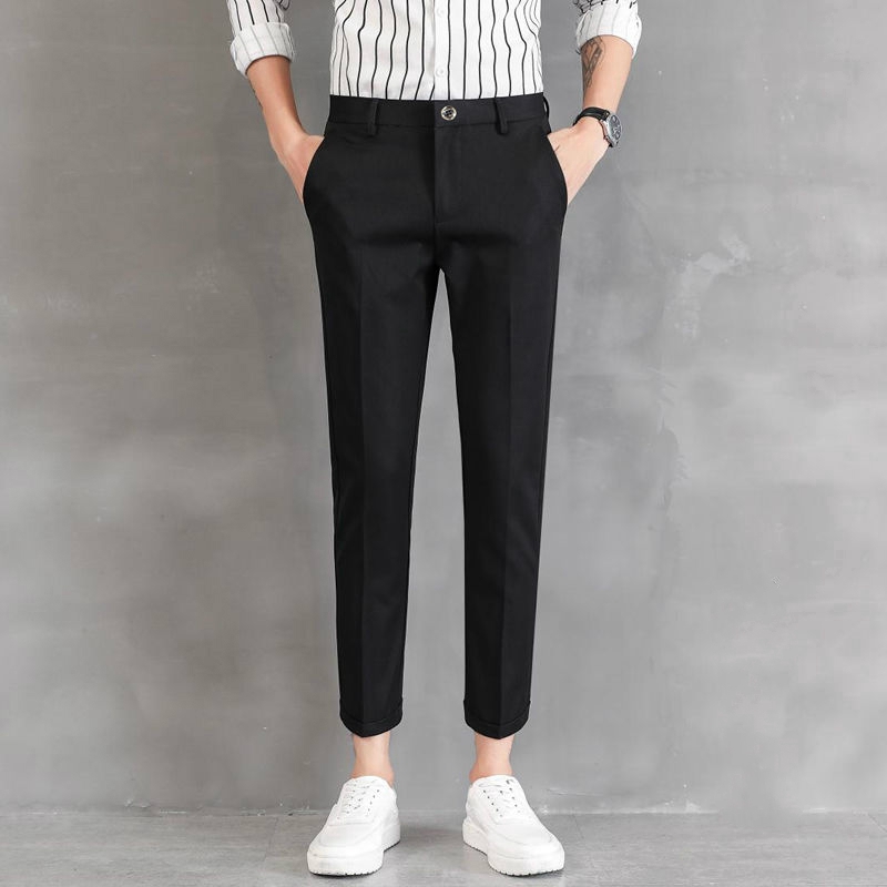 [27-42] Formal Pants Men Korean Regular Fit Plain Office Long Pants ...