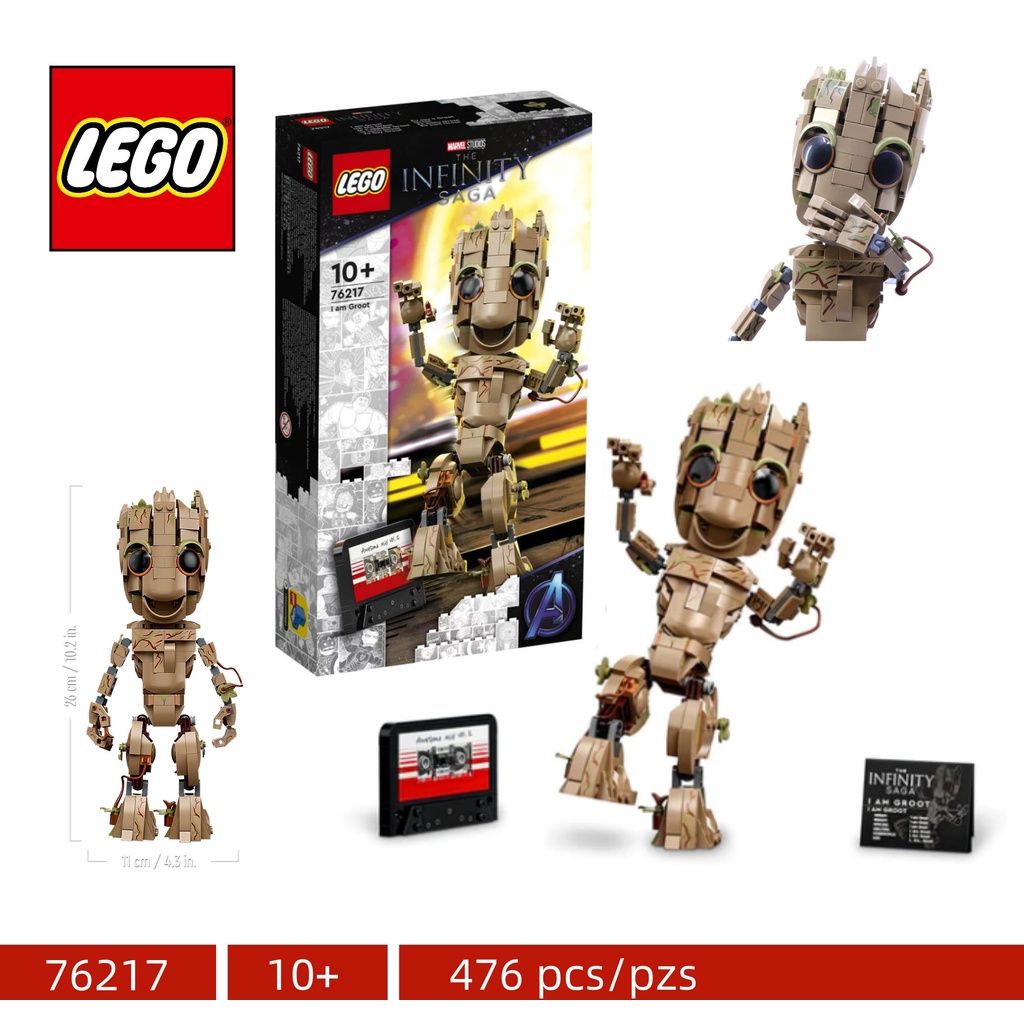 LEGO Marvel 76217 I am Groot Building Kit (476 Pieces) Building Blocks ...