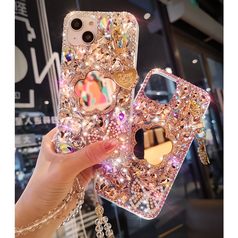 Bling Glitter Diamond Mirror Phone Case for Iphone 16 14 15 Plus