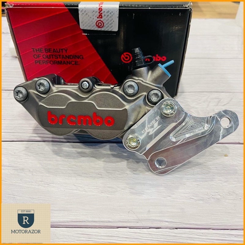 BREMBO P4 CALIPER 4POT WITH BRACKET R15 (MADE ITALY) FULL SET PNP ...