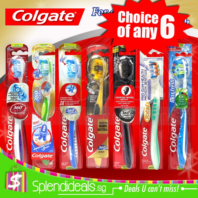 [ SPLENDIDEALS SG] (OFFER FOR 6) COLGATE TOOTHBRUSH - OPTIC WHITE | GUM ...