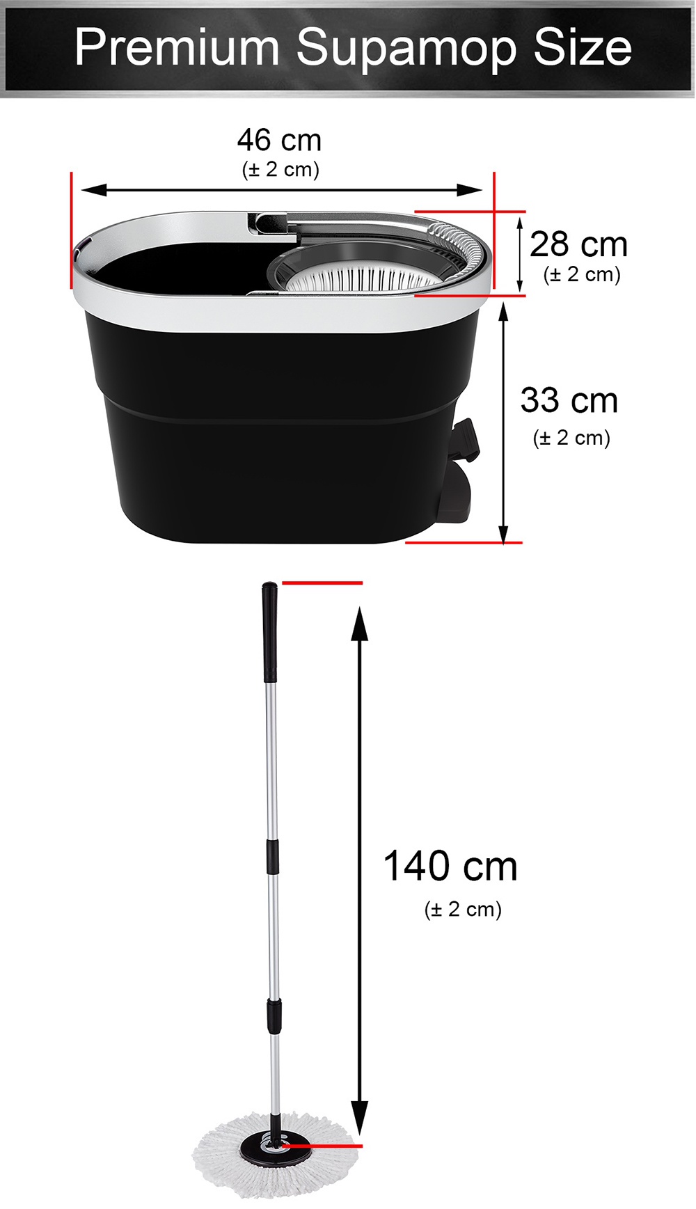SupaMop P600 Premium Foot Press and Hand Press Spin Mop Set | Shopee ...