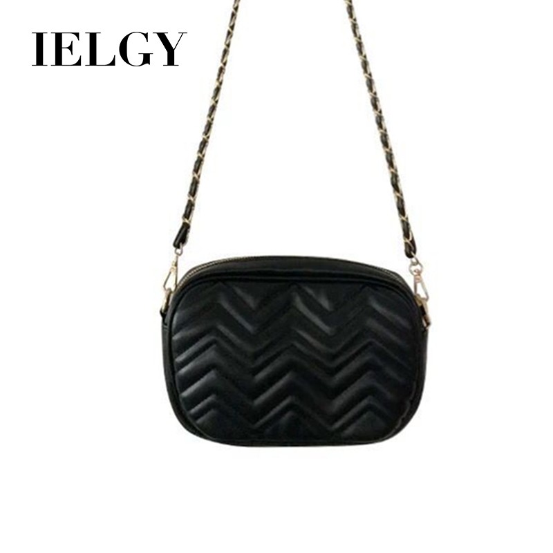 IELGY  Classic new zipper shoulder Messenger chain bagshoulder crossbody women simple bag classic street fashion laptop shoulder bag for women