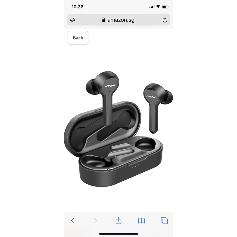 Wireless Earbuds Mpow M9 Black Shopee Singapore