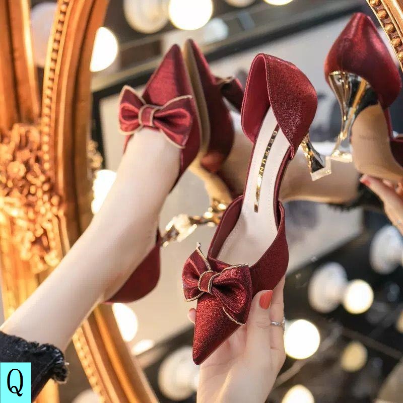 Red 3 inch heel on sale shoes