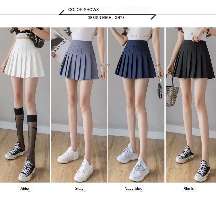 Pleated skirt short skirt summer 2020 new women s dress black A