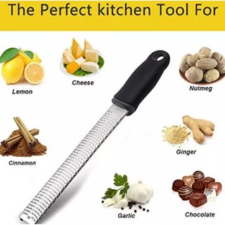 1pc Cheese Grater With Handle, Lemon Zester Graters for Kitchen Stainless  Steel, Hand Grater for Ginger Garlic Nutmeg Chocolate Fruits Vegetables,  Sharp, Non-Slip Handle & Foot, Coarse, Yellow