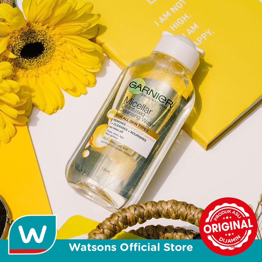Garnier Micellar Water Oil-Infused 125ml - Cleansing Water - Gambar 4