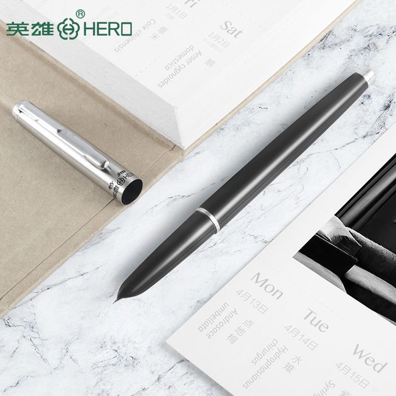 Official hero 007 fountain penClassic graphic old-fashioned pen student ...