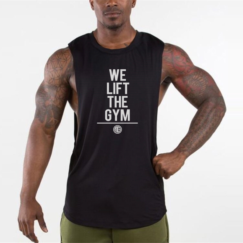 Bodybuilding Singlets Mens Side Open Tank Tops Workout Stringer Sleeveless Vest Fitness Men s Gym Clothing Low Cut Arm Tanktop Shopee Singapore
