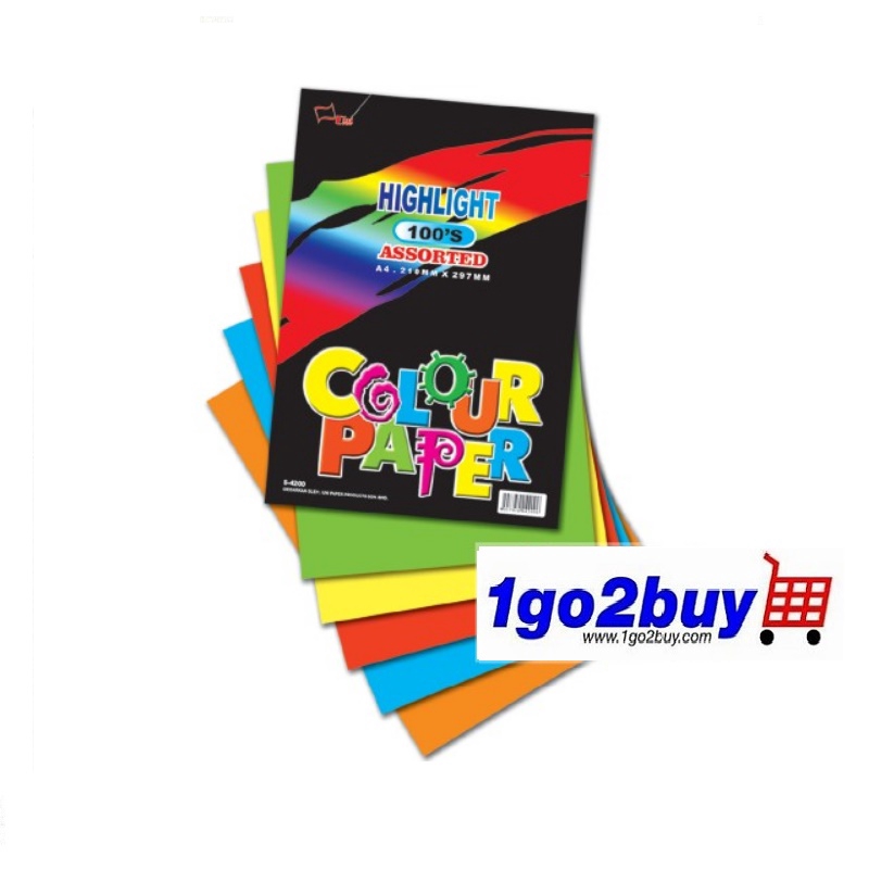 Uni Paper A4 Assorted Colour Paper 100's 80Gsm | Shopee Singapore