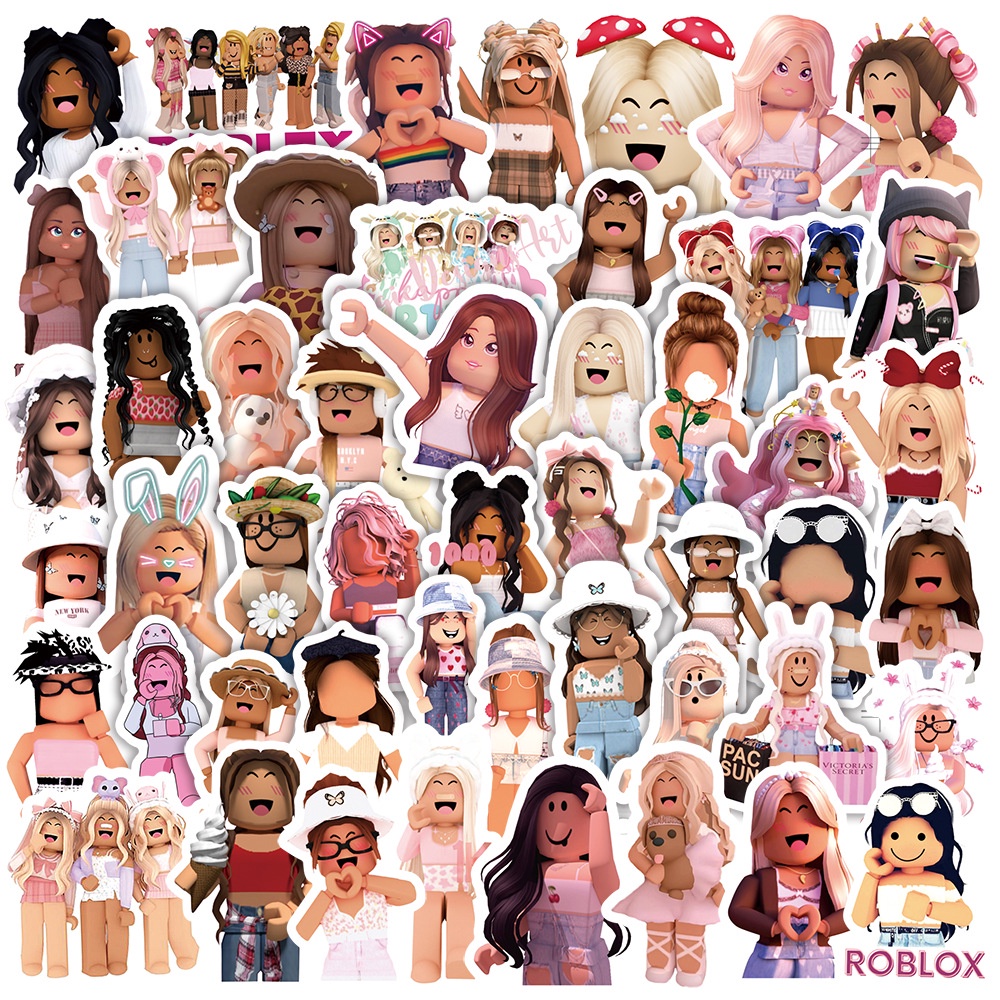 50pcs Roblox Girls Graffiti Stickers Cartoon Games Water Cup Waterproof  Laptop Girls Stickers | Shopee Singapore