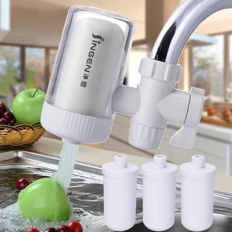 Ceramic White Faucet Mount Water Filter System Replacement Purifier