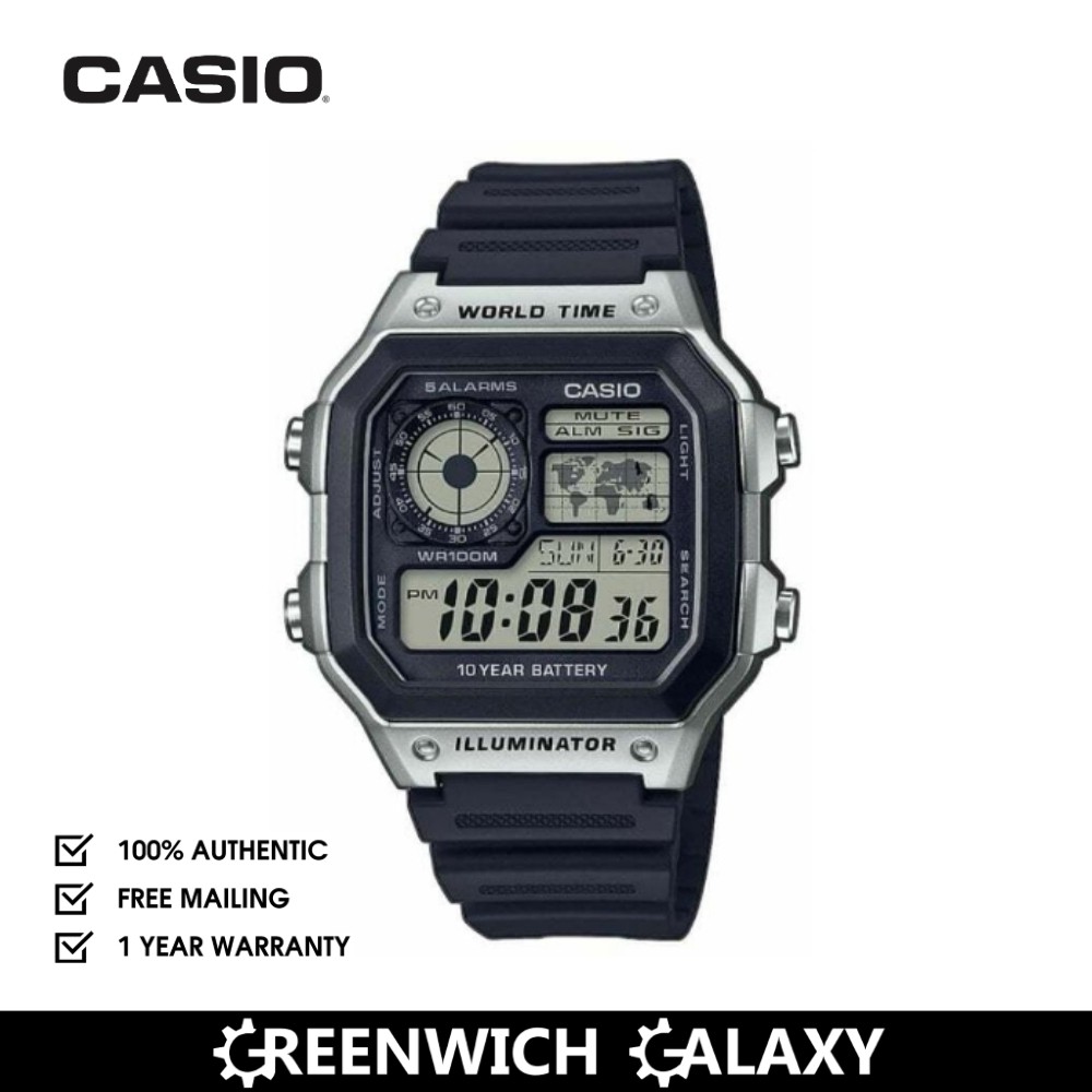 Casio Sports Digital Watch (AE-1200WH-1C) | Shopee Singapore