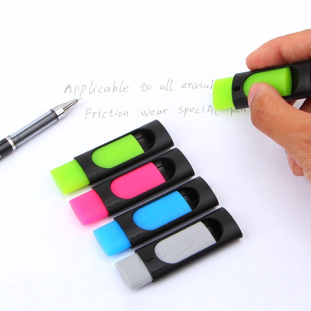 4Pcs ink Eraser Friction Erasable Pen Rubber Eraser Creative Stationery ...
