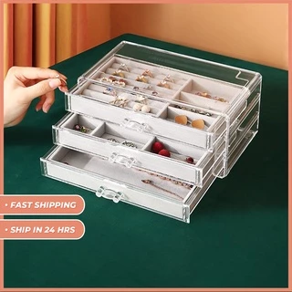 Multicolor Plain Plastic Rotating Jewelry Organizer Box with