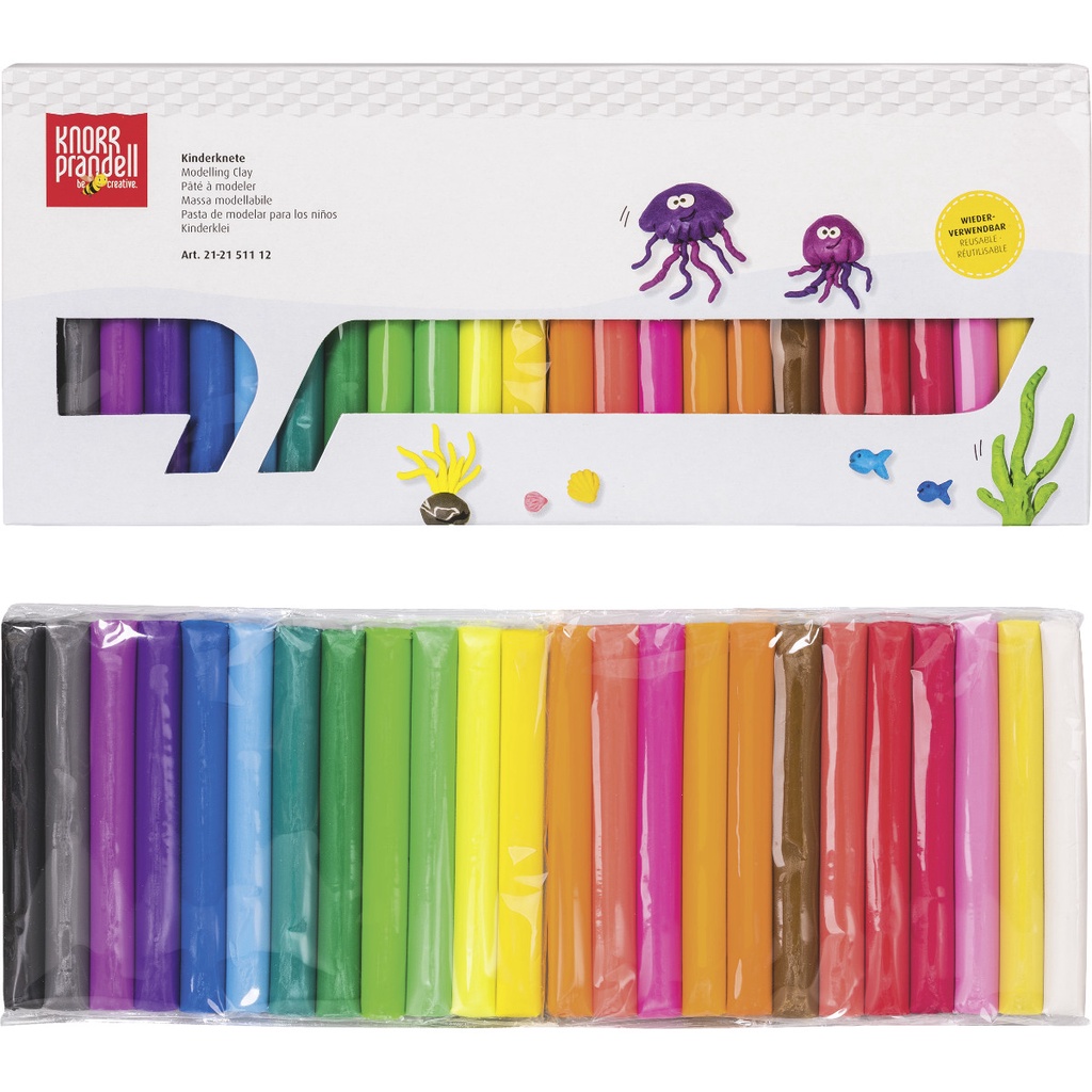 Knorr Prandell 500g Modelling Clay (Plasticine) Set of 24colour